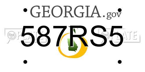 587RS5 Georgia License Plate