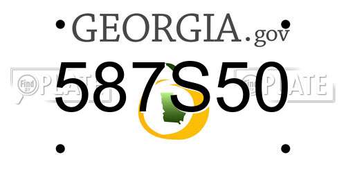 587S50 Georgia License Plate