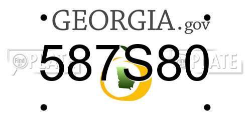 587S80 Georgia License Plate