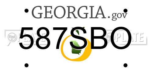 587SBO Georgia License Plate