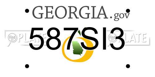 587SI3 Georgia License Plate