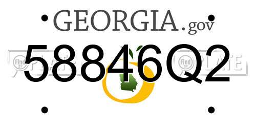 58846Q2 Georgia License Plate