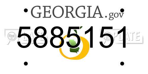 5885151 Georgia License Plate