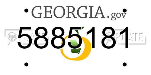 5885181 Georgia License Plate