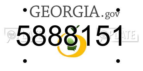 5888151 Georgia License Plate