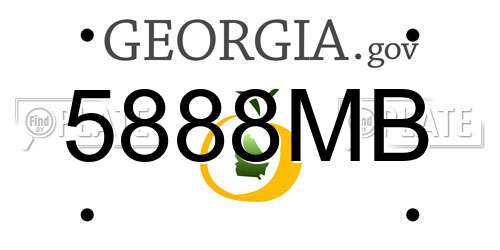 5888MB Georgia License Plate