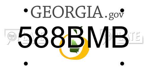 588BMB Georgia License Plate