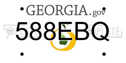 588EBQ Georgia License Plate