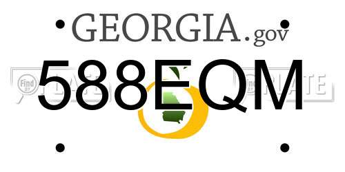 588EQM Georgia License Plate