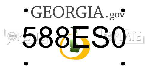 588ES0 Georgia License Plate