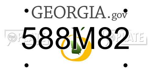 588M82 Georgia License Plate