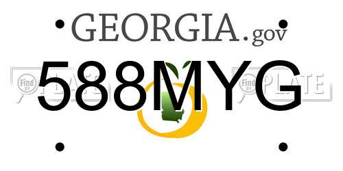 588MYG Georgia License Plate