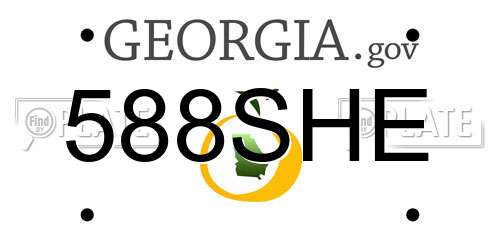 588SHE Georgia License Plate