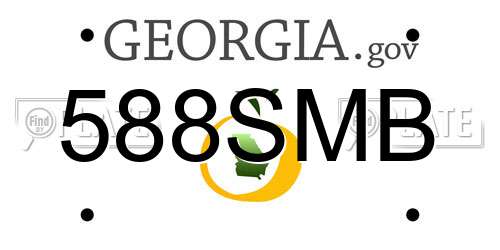 588SMB Georgia License Plate