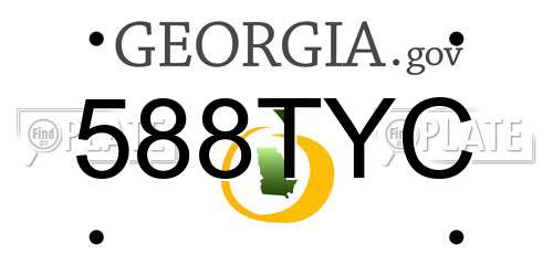 588TYC Georgia License Plate