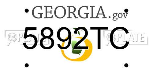 5892TC Georgia License Plate