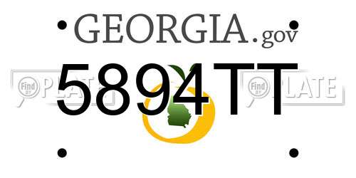 5894TT Georgia License Plate