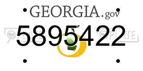 5895422 Georgia License Plate