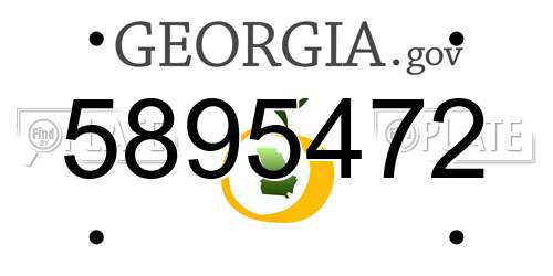 5895472 Georgia License Plate