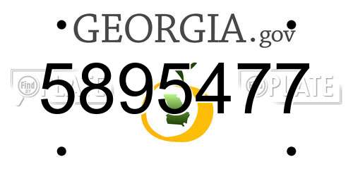 5895477 Georgia License Plate