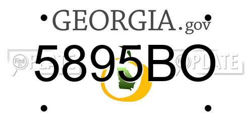 5895BO Georgia License Plate