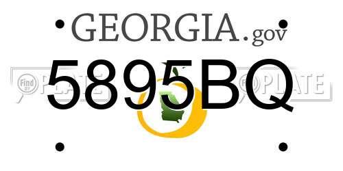 5895BQ Georgia License Plate