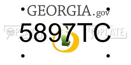 5897TC Georgia License Plate