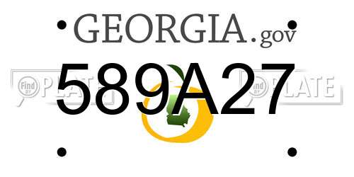 589A27 Georgia License Plate
