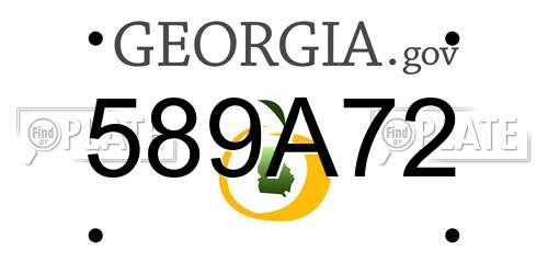 589A72 Georgia License Plate