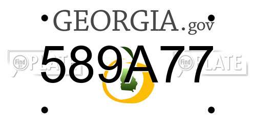 589A77 Georgia License Plate
