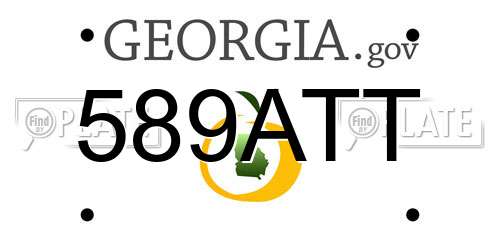 589ATT Georgia License Plate