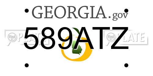 589ATZ Georgia License Plate