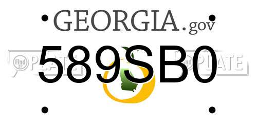 589SB0 Georgia License Plate
