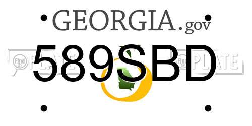 589SBD Georgia License Plate