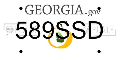 589SSD Georgia License Plate