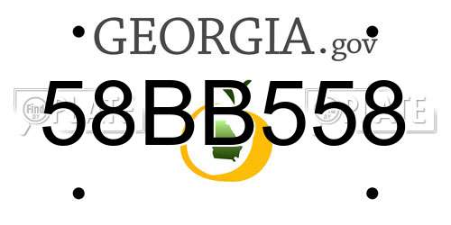 58BB558 Georgia License Plate