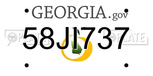 58JI737 Georgia License Plate