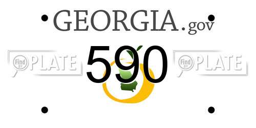 590 Georgia License Plate