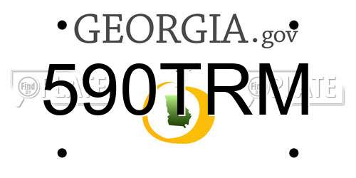 590TRM Georgia License Plate