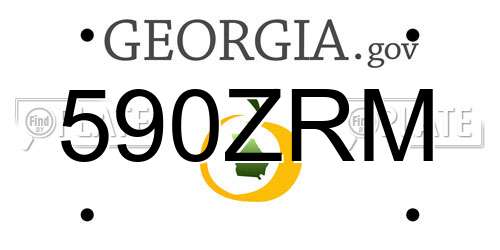 590ZRM Georgia License Plate