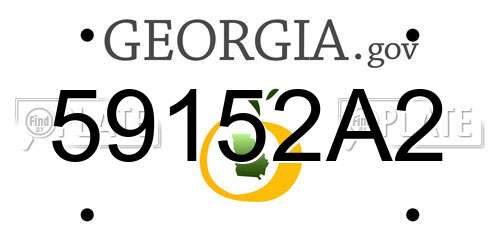 59152A2 Georgia License Plate