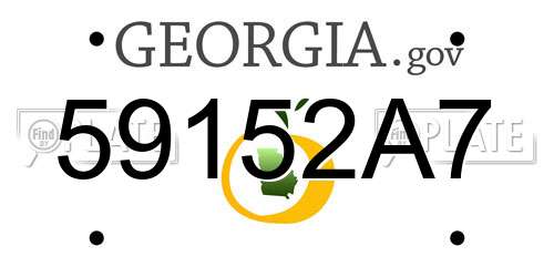 59152A7 Georgia License Plate