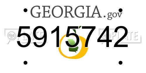 5915742 Georgia License Plate