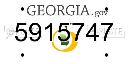 5915747 Georgia License Plate