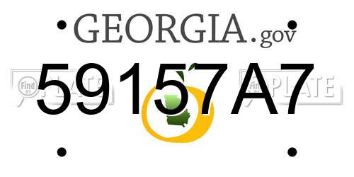 59157A7 Georgia License Plate