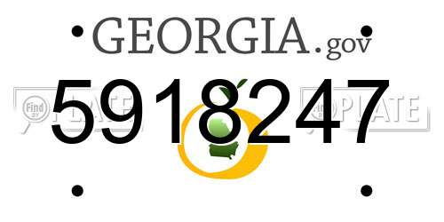 5918247 Georgia License Plate
