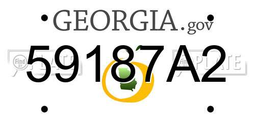 59187A2 Georgia License Plate