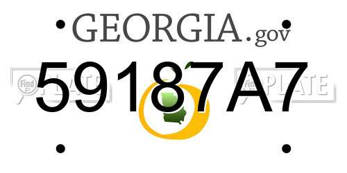 59187A7 Georgia License Plate