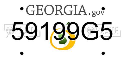 59199G5 Georgia License Plate
