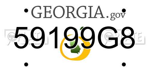 59199G8 Georgia License Plate